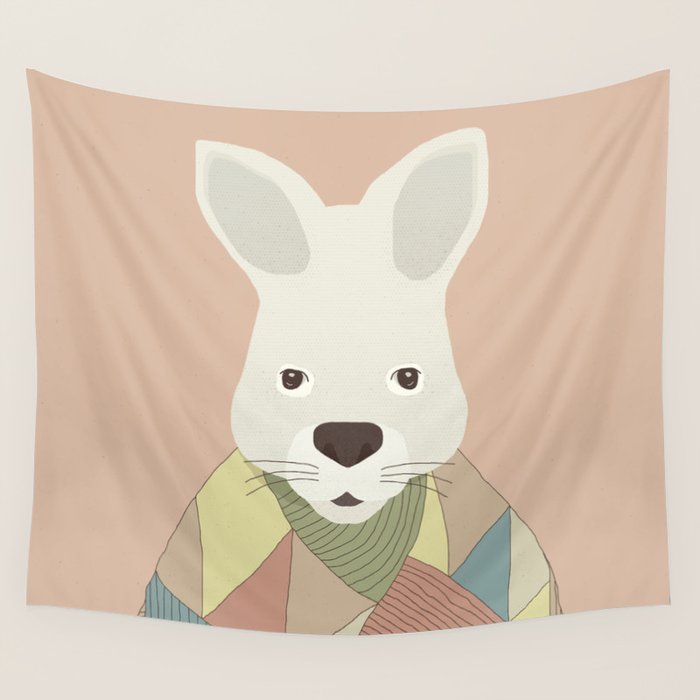 Whimsical Kangaroo II Wall Tapestry Gallery Image 1