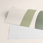 Abstract Shapes 55.2 in Sage Green and Terracotta (Rainbow Abstraction) Wrapping Paper Gallery Image 2