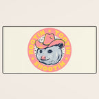 Possum Rootin Tootin Shootin | Pink Desk Mat Gallery Image 3
