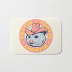 Possum Rootin Tootin Shootin | Pink Bath Mat Gallery Image 1