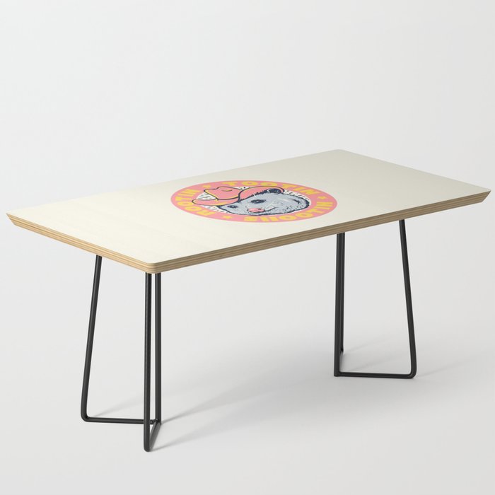 Possum Rootin Tootin Shootin | Pink Coffee Table Gallery Image 1