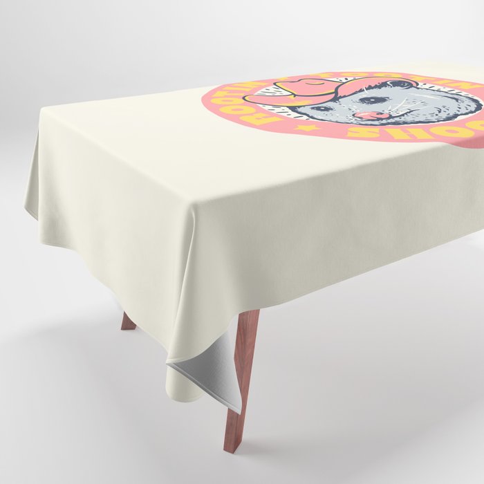 Possum Rootin Tootin Shootin | Pink Tablecloth Gallery Image 1