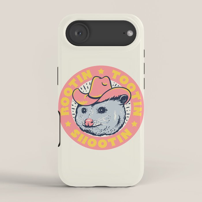 Possum Rootin Tootin Shootin | Pink iPhone Case Gallery Image 2