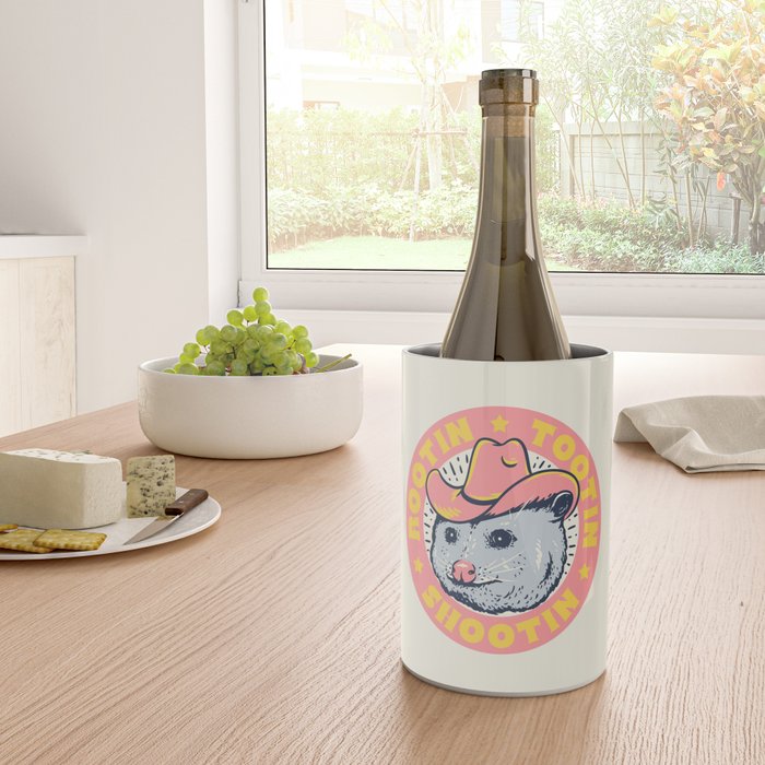 Possum Rootin Tootin Shootin | Pink Wine Chiller Gallery Image 4