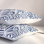 Blue tile brushstroke pattern Pillow Sham Gallery Image 3