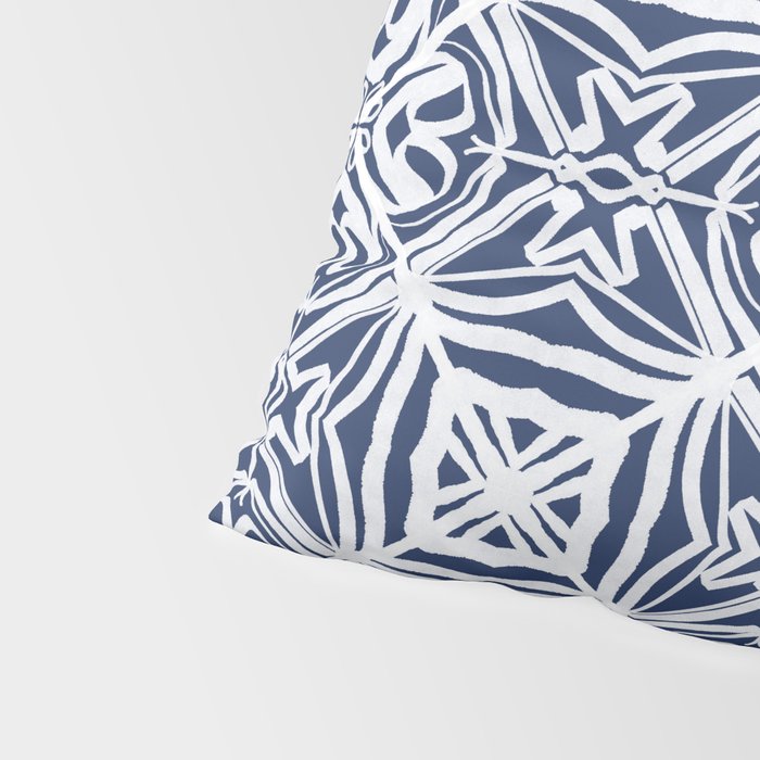 Blue tile brushstroke pattern Pillow Sham Gallery Image 4