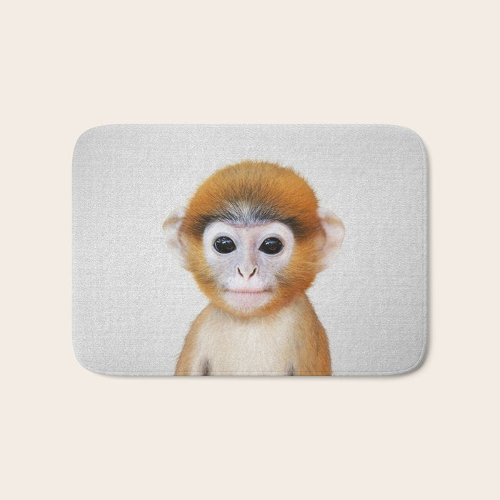 Baby Monkey - Colorful Bath Mat Gallery Image 1