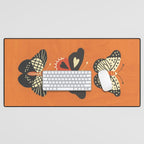 Butterflies in orange Desk Mat Gallery Image 1