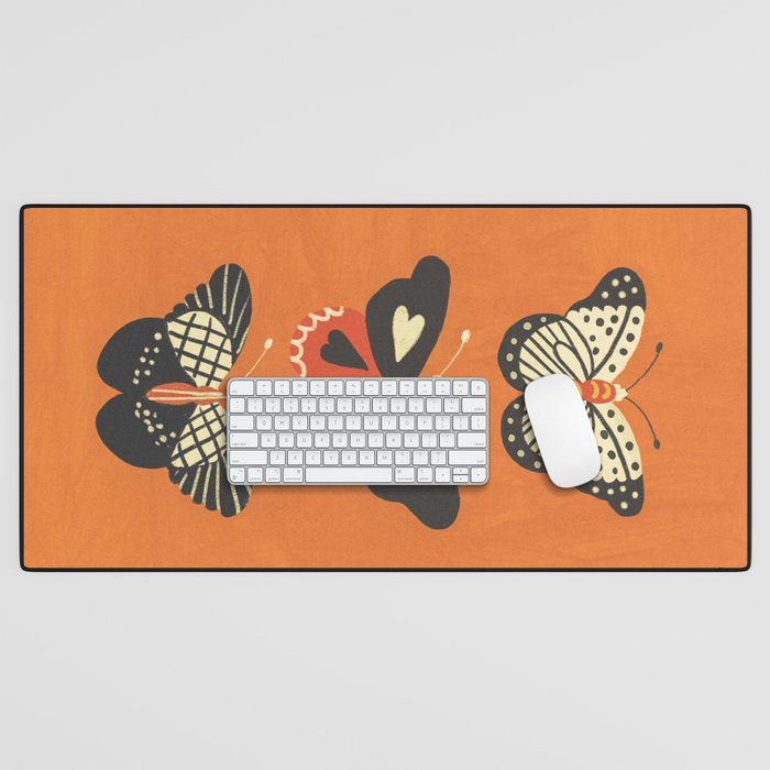 Butterflies in orange Desk Mat Gallery Image 1