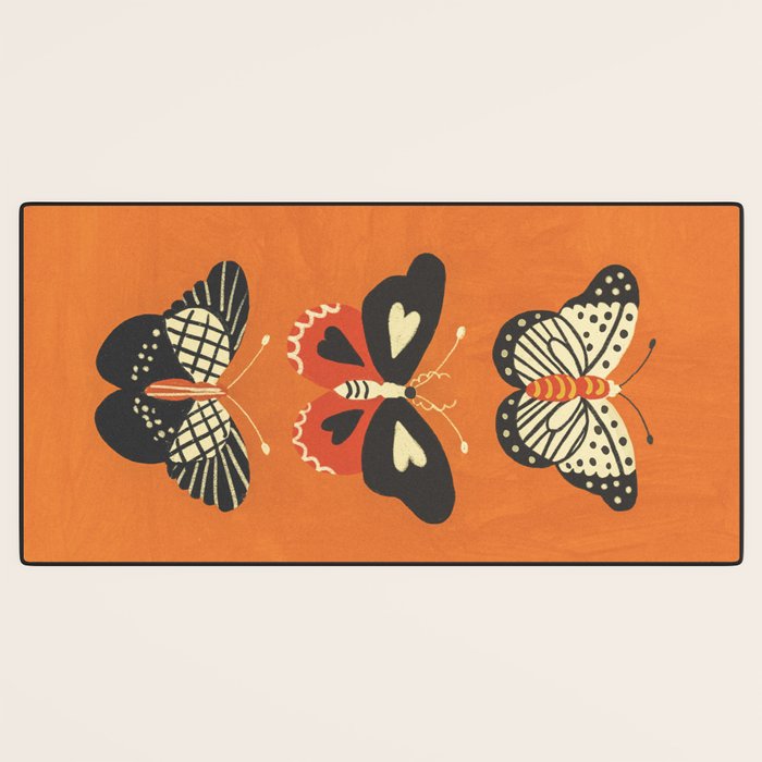 Butterflies in orange Desk Mat Gallery Image 3
