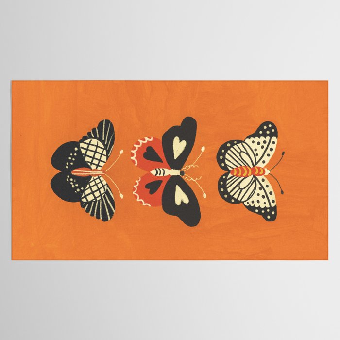 Butterflies in orange Tablecloth Gallery Image 2
