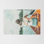 Row Your Own Boat | Woman Empowerment Confidence Painting | Positive Growth Mindset Boho Adventure  Rug Gallery Image 2