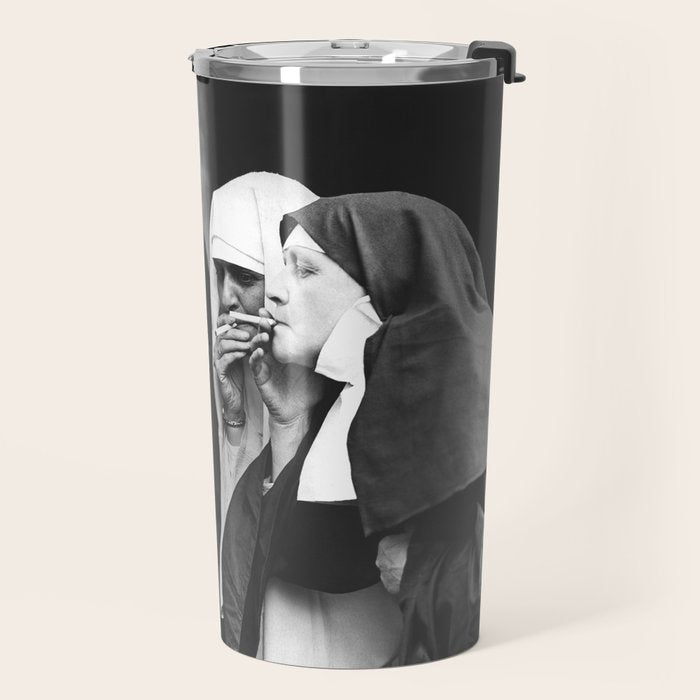 Nuns Smoking High Resolution Version Travel Mug Gallery Image 2