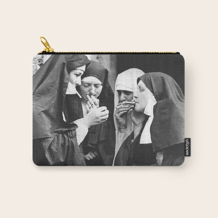 Nuns Smoking High Resolution Version Carry All Pouch Gallery Image 1