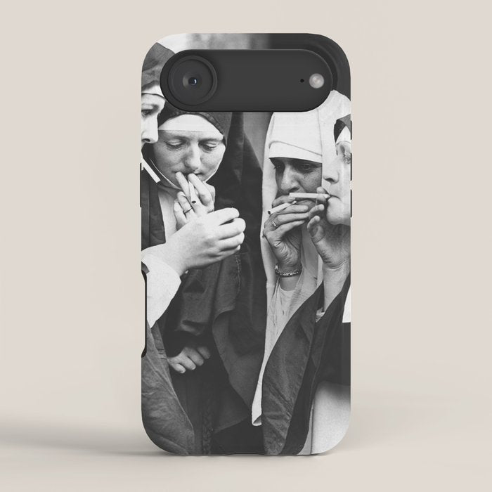 Nuns Smoking High Resolution Version iPhone Case Gallery Image 2