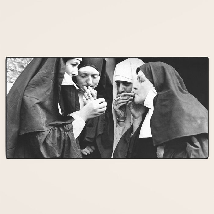 Nuns Smoking High Resolution Version Desk Mat Gallery Image 3