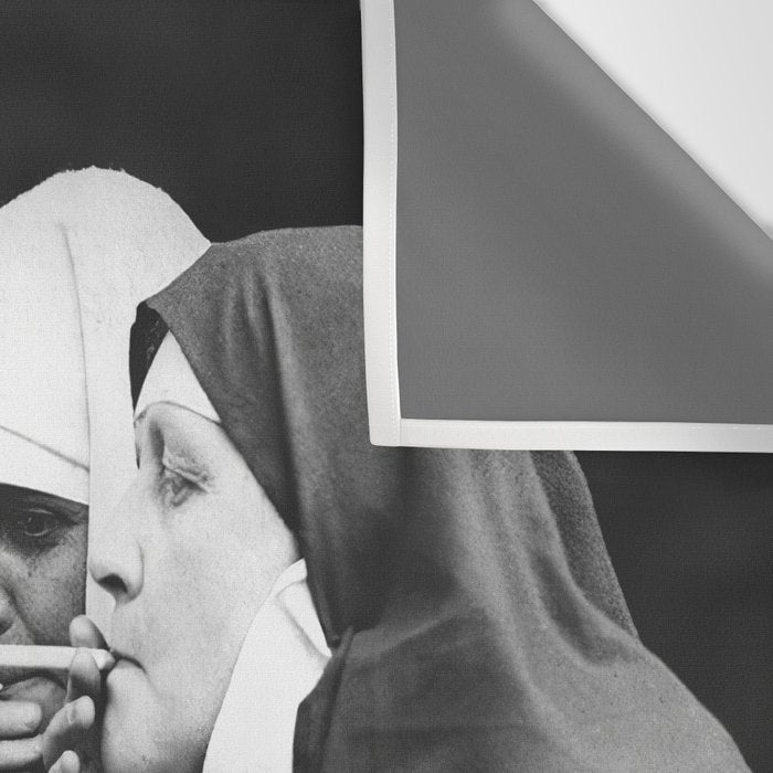 Nuns Smoking High Resolution Version Wall Tapestry Gallery Image 3