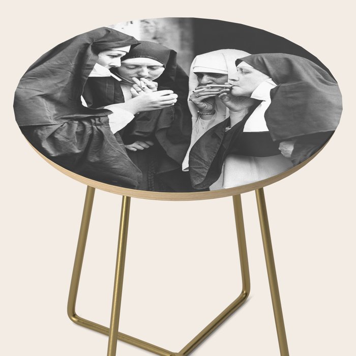 Nuns Smoking High Resolution Version Side Table Gallery Image 2