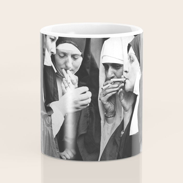 Nuns Smoking High Resolution Version Coffee Mug Gallery Image 4