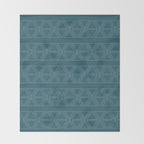 lines geo-teal Throw Blanket Gallery Image 2