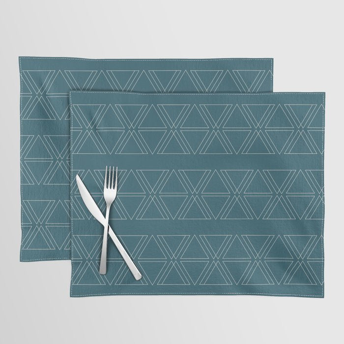 lines geo-teal Placemat Gallery Image 1