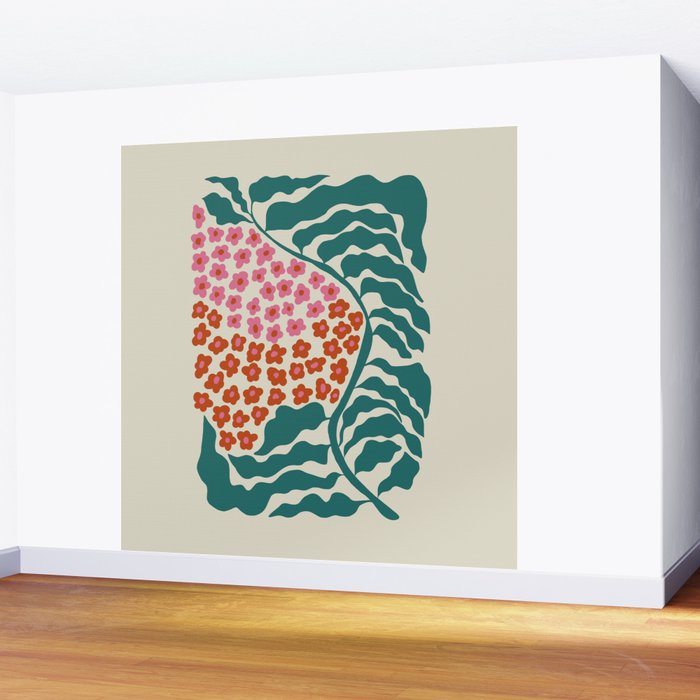 Fern floral farm Wall Mural Gallery Image 2
