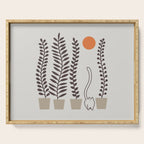 Cat and Plant 64: Dancing Tail Serving Tray Gallery Image 1