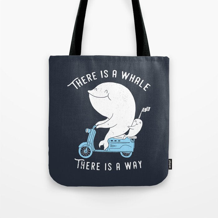 There is a whale Tote Bag Gallery Image 1