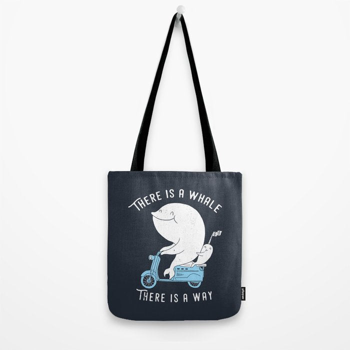 There is a whale Tote Bag Gallery Image 2