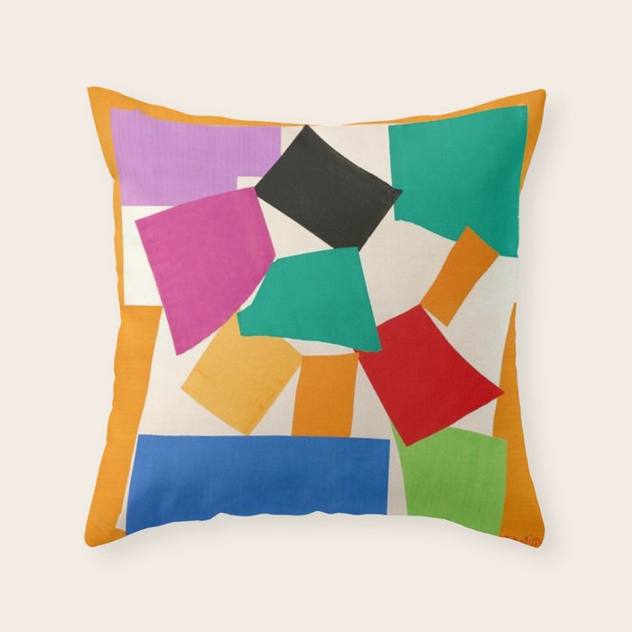 Henri Matisse - The Snail cut-out series portrait painting Throw Pillow Gallery Image 6