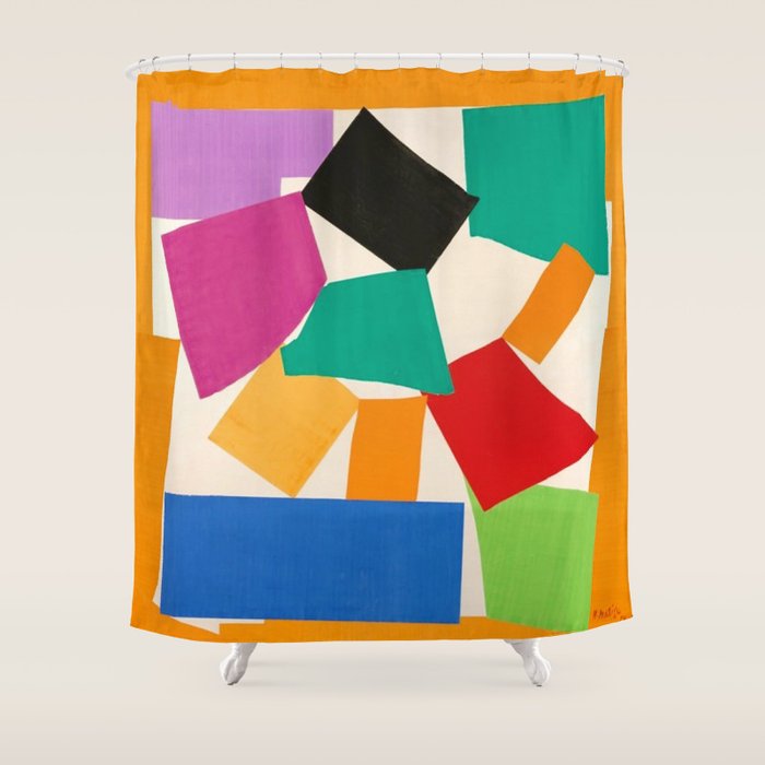 Henri Matisse - The Snail cut-out series portrait painting Shower Curtain Gallery Image 1