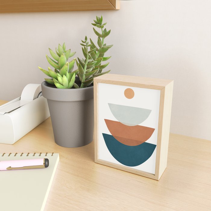  Minimal Shapes No.34 Mini Art Print Gallery Image 2