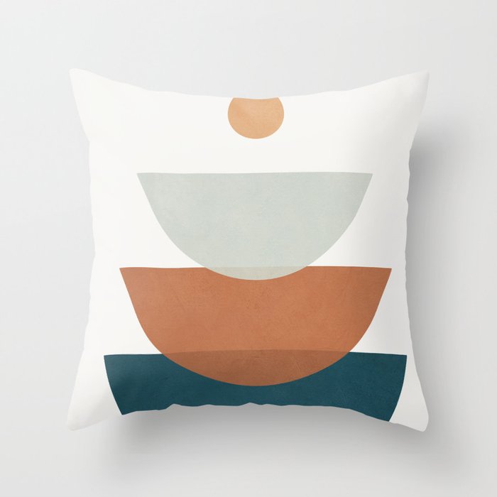  Minimal Shapes No.34 Throw Pillow Gallery Image 1