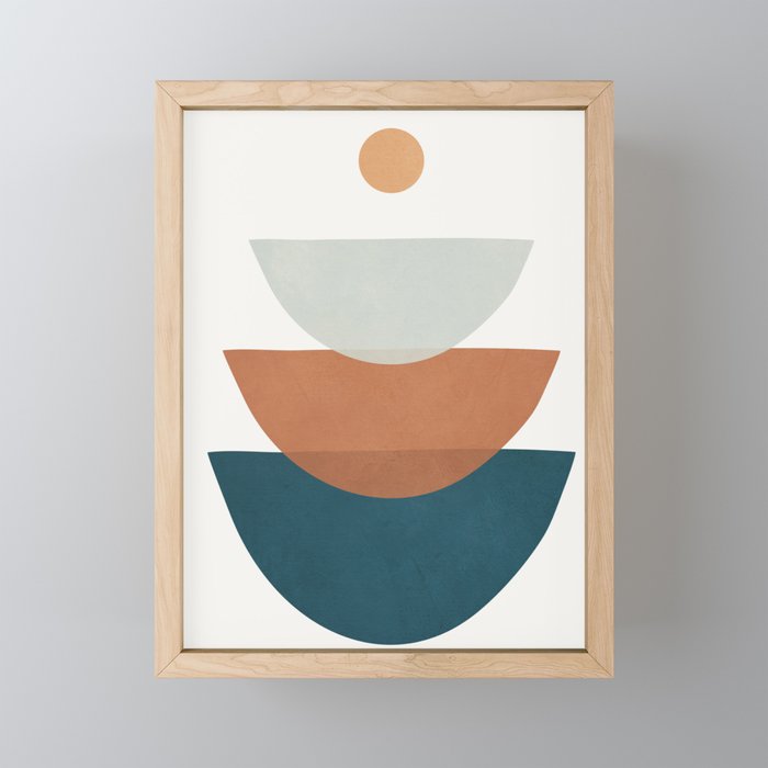  Minimal Shapes No.34 Mini Art Print Gallery Image 1