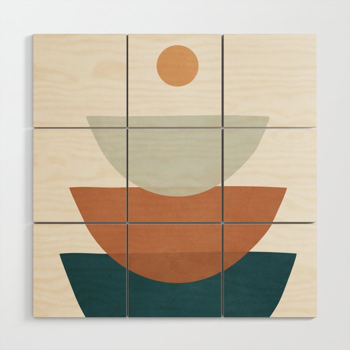  Minimal Shapes No.34 Wood Wall Art Gallery Image 1