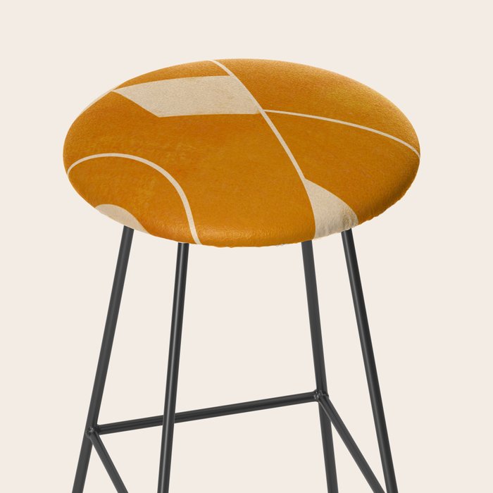 Abstract line art 32 Stool Gallery Image 2