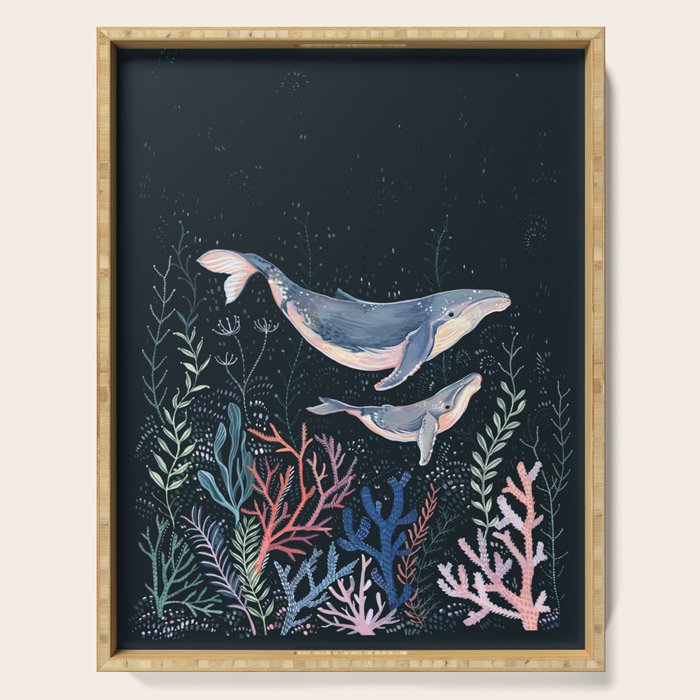 Whales and Coral Serving Tray Gallery Image 1
