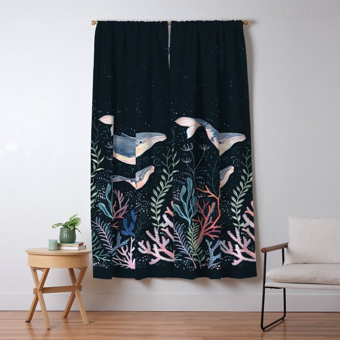 Whales and Coral Window Curtain Gallery Image 5