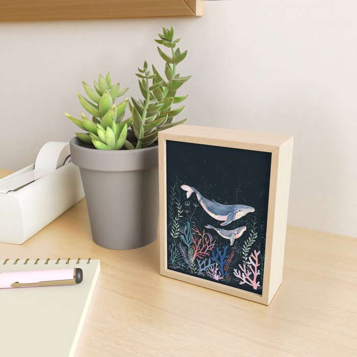 Whales and Coral Mini Art Print Gallery Image 2