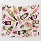 French Champagne Collection - Pink & Green Wall Tapestry Gallery Image 4