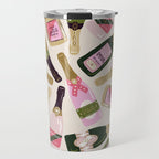 French Champagne Collection - Pink & Green Travel Mug Gallery Image 1