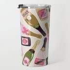 French Champagne Collection - Pink & Green Travel Mug Gallery Image 3