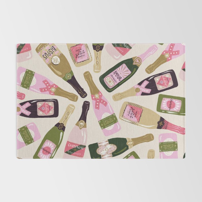 French Champagne Collection - Pink & Green Rug Gallery Image 2