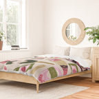 French Champagne Collection - Pink & Green Duvet Cover Gallery Image 2