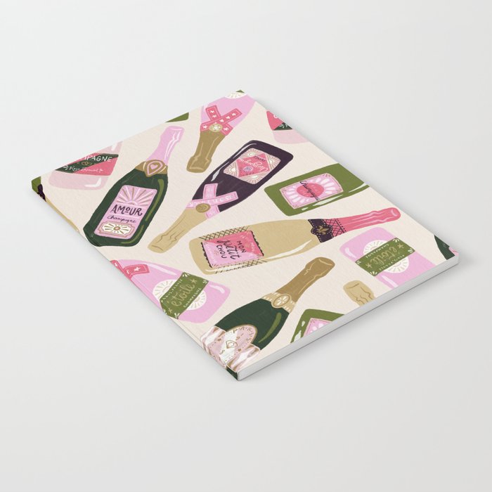 French Champagne Collection - Pink & Green Notebook Gallery Image 2