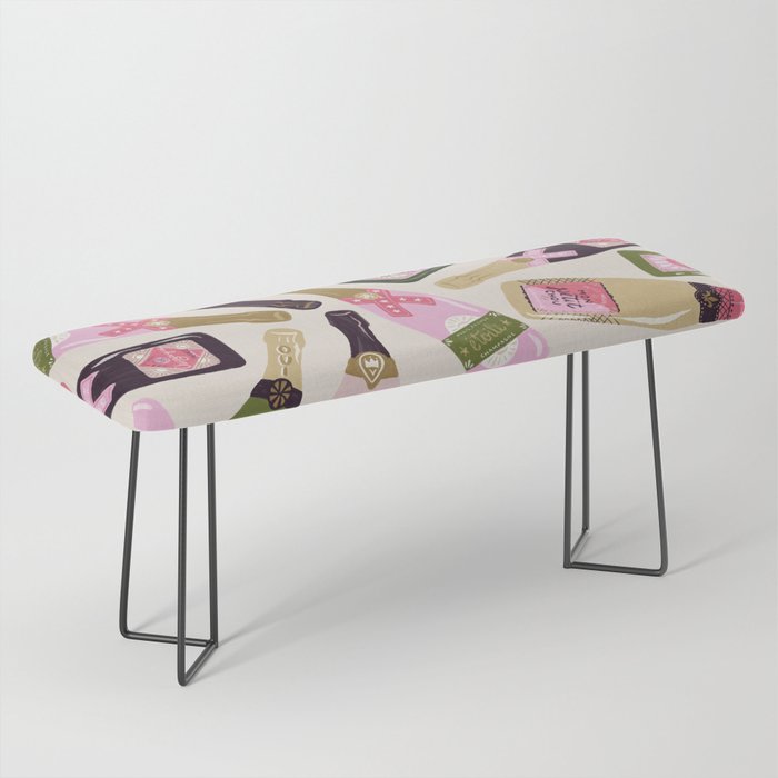 French Champagne Collection - Pink & Green Bench Gallery Image 1