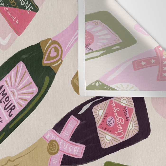 French Champagne Collection - Pink & Green Wall Tapestry Gallery Image 3