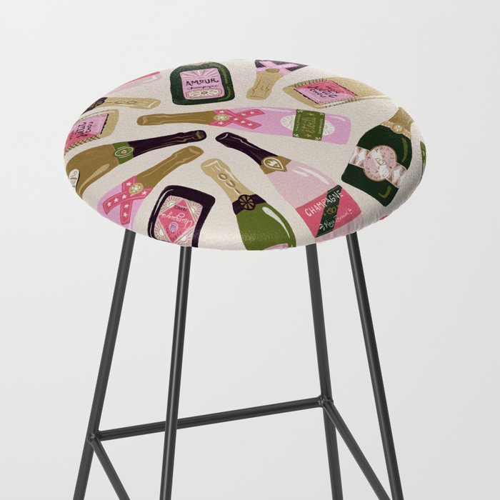 French Champagne Collection - Pink & Green Stool Gallery Image 2