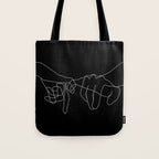 Black Pinky Swear Tote Bag Gallery Image 1