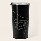 Black Pinky Swear Travel Mug Gallery Image 3